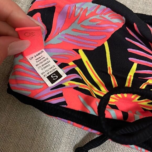 NWT-Maaji Women's Standard Black Onyx Bandy Bikini Strapless Bandeau Size S - Picture 9 of 16